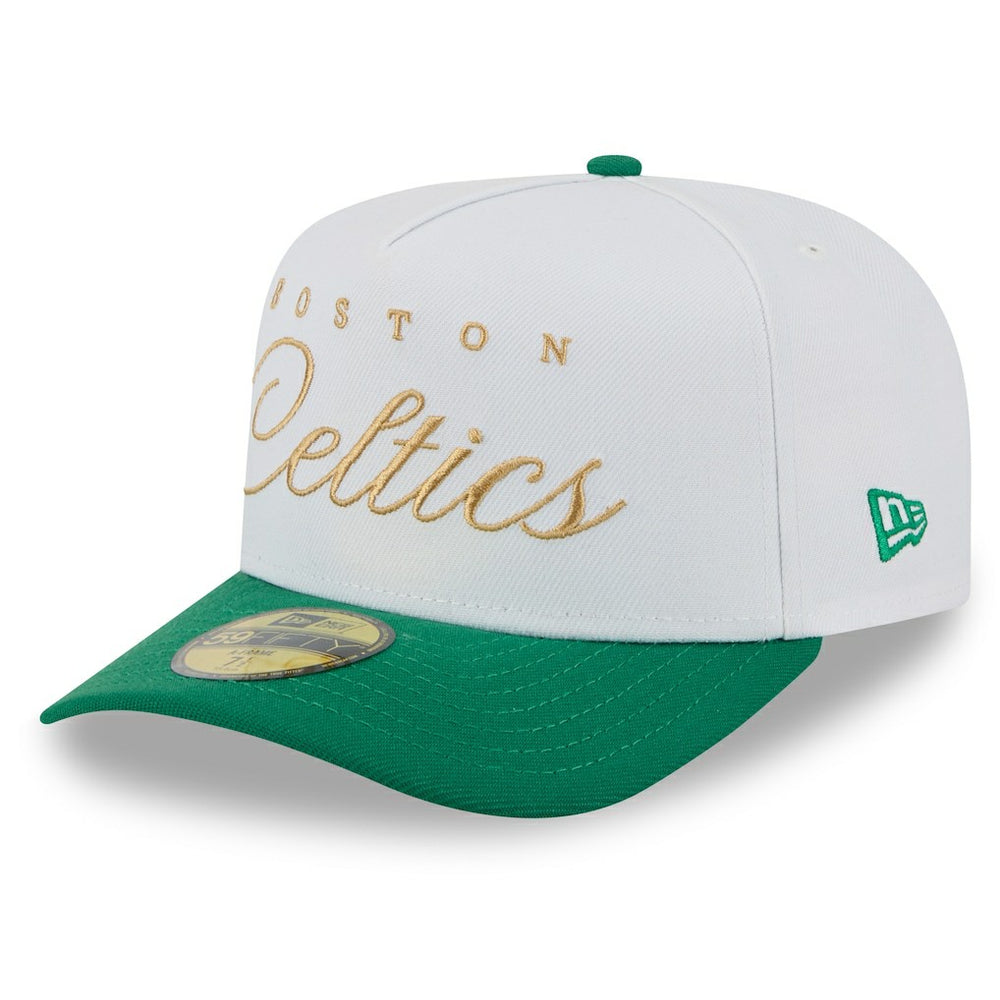 White/Kelly Green Boston Celtics 2025 NBA Draft A-Frame 59FIFTY Fitted Hat | NBA