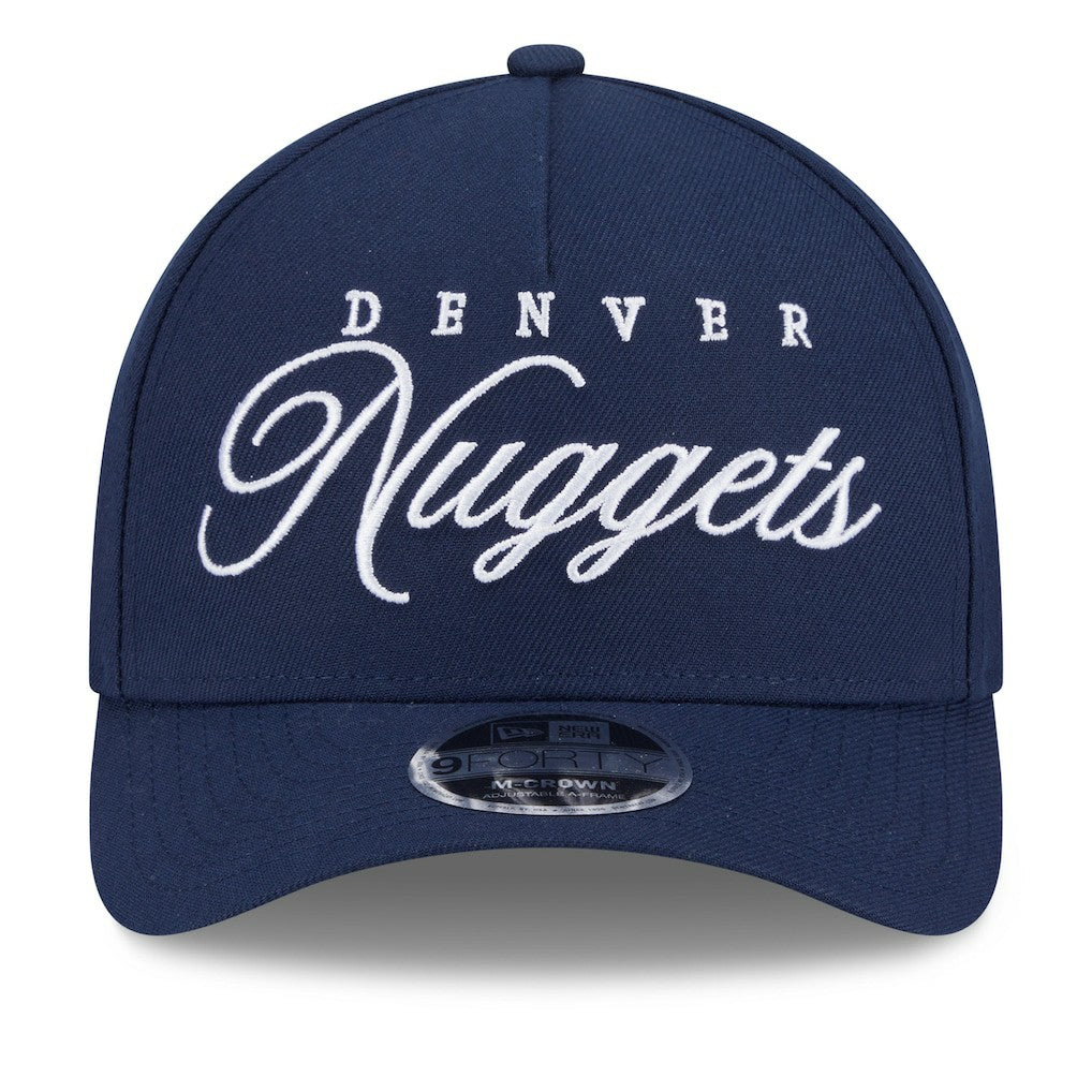 Navy Denver Nuggets 2025 NBA Draft M-Crown A-Frame 9FORTY Adjustable Hat sale | NBA