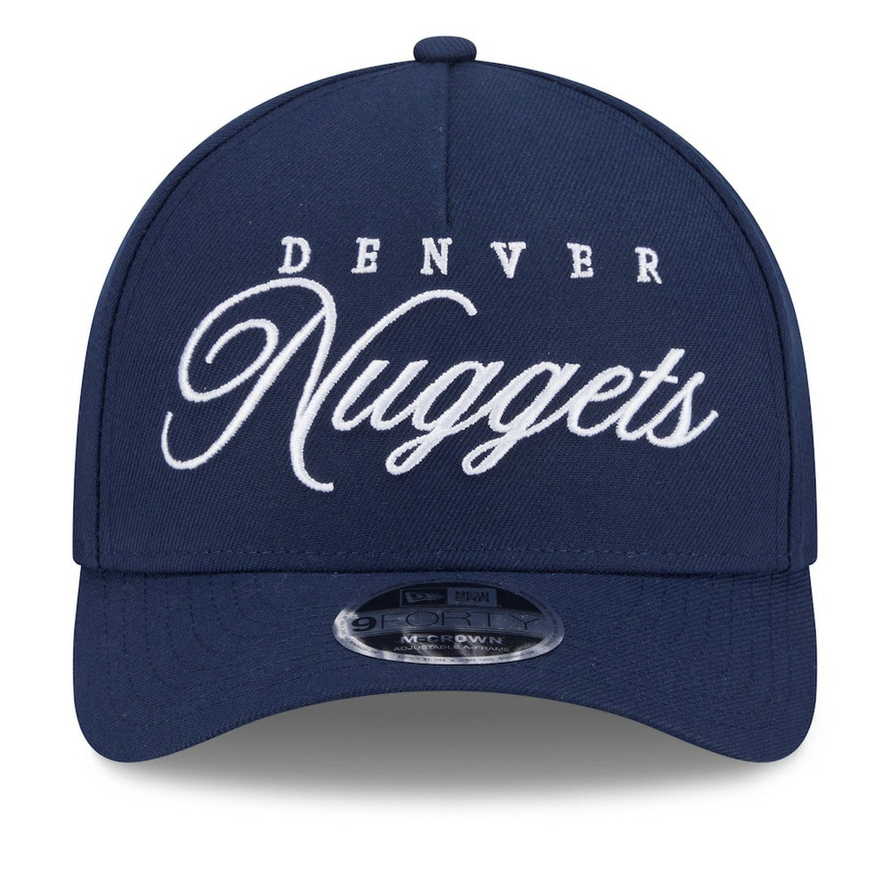 Navy Denver Nuggets 2025 NBA Draft M-Crown A-Frame 9FORTY Adjustable Hat sale | NBA