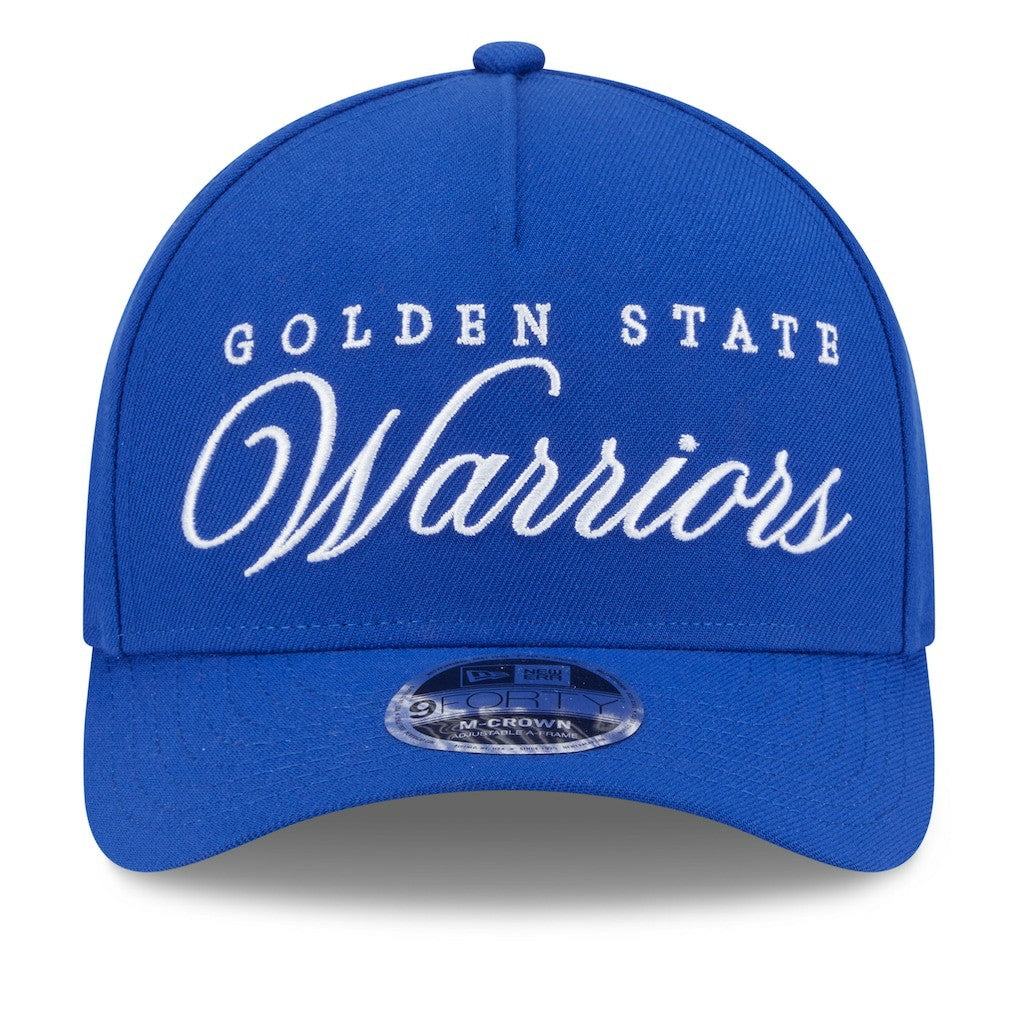 Royal Golden State Warriors 2025 NBA Draft M-Crown A-Frame 9FORTY Adjustable Hat sale | NBA