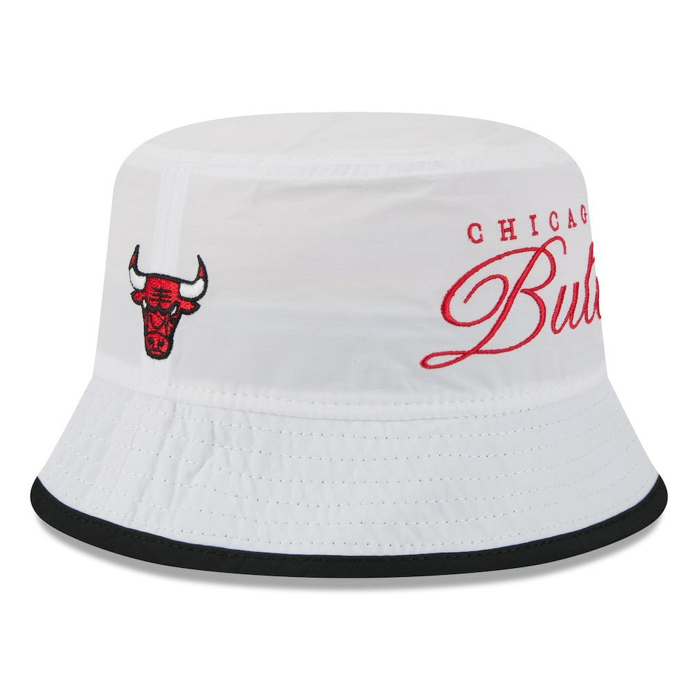 White/Black Chicago Bulls 2025 NBA Draft Nylon Bucket Hat | NBA