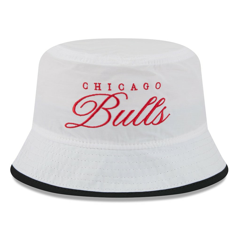 White/Black Chicago Bulls 2025 NBA Draft Nylon Bucket Hat | NBA