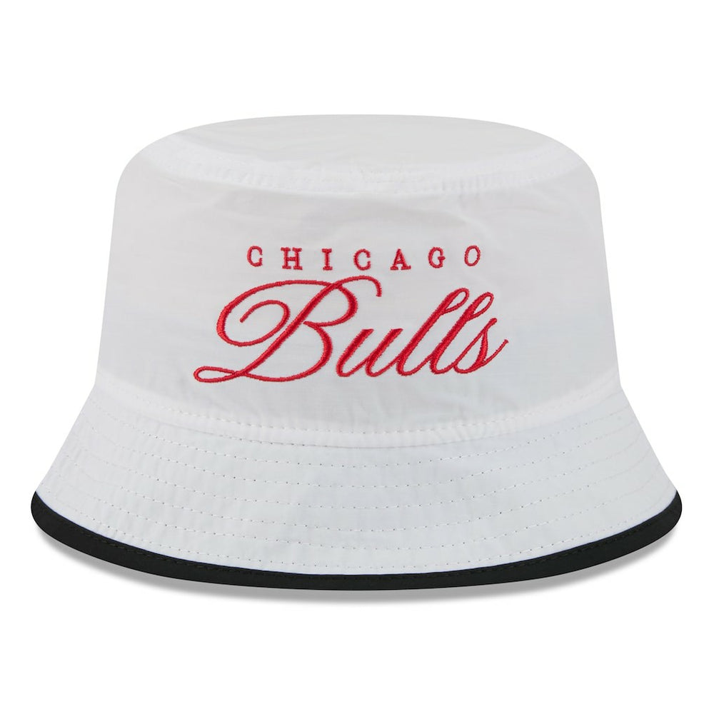 White/Black Chicago Bulls 2025 NBA Draft Nylon Bucket Hat | NBA