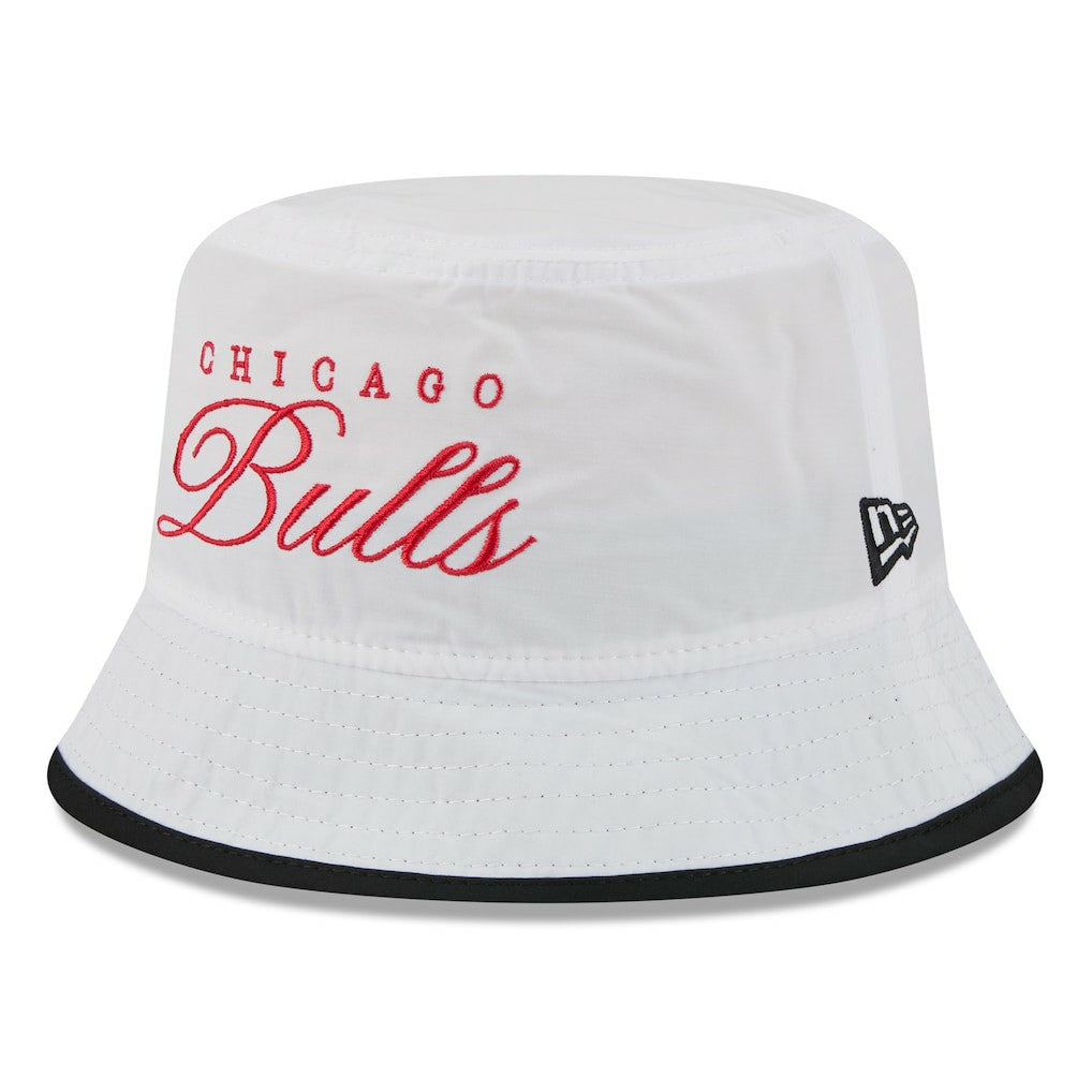 White/Black Chicago Bulls 2025 NBA Draft Nylon Bucket Hat | NBA
