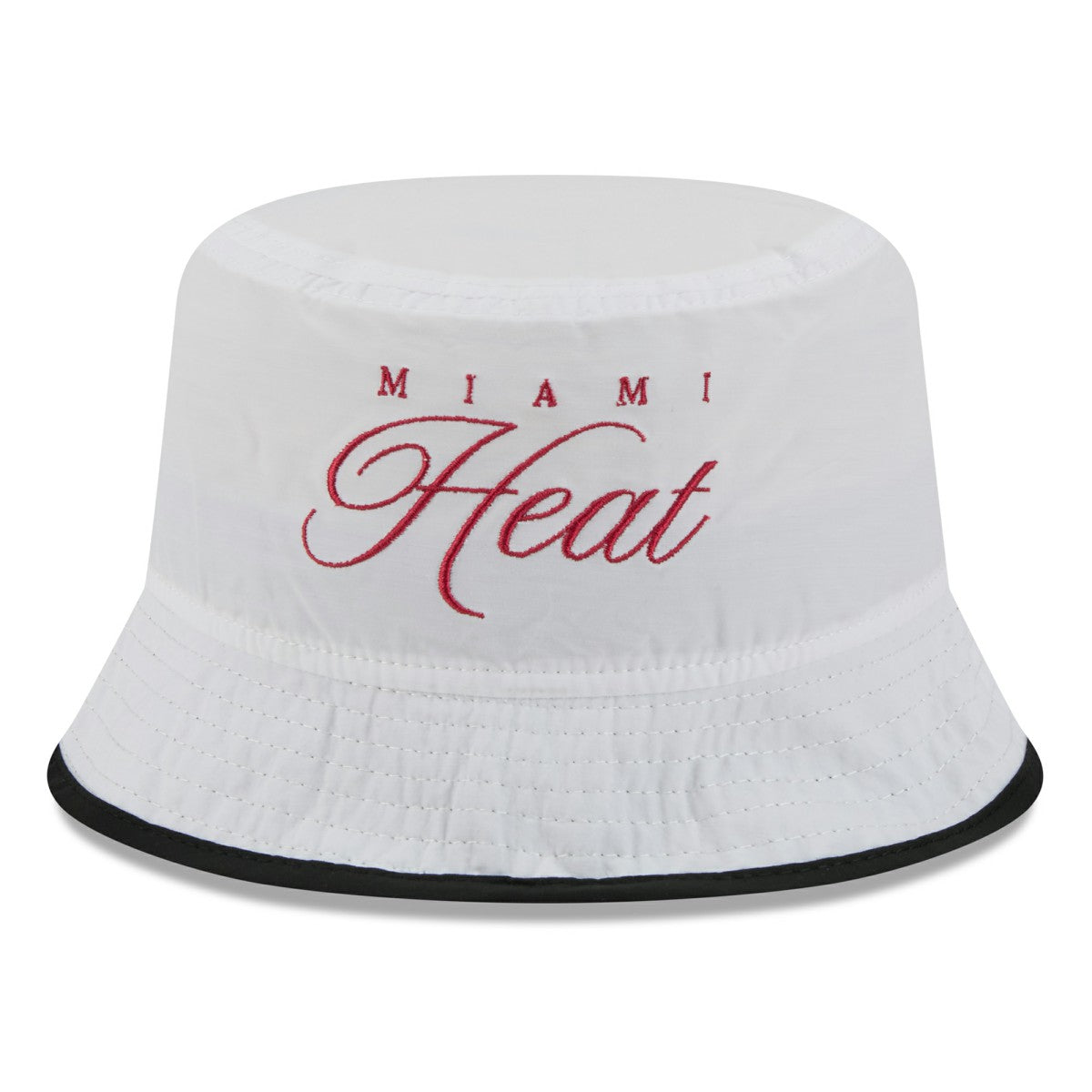 White/Black Miami Heat 2025 NBA Draft Nylon Bucket Hat | NBA