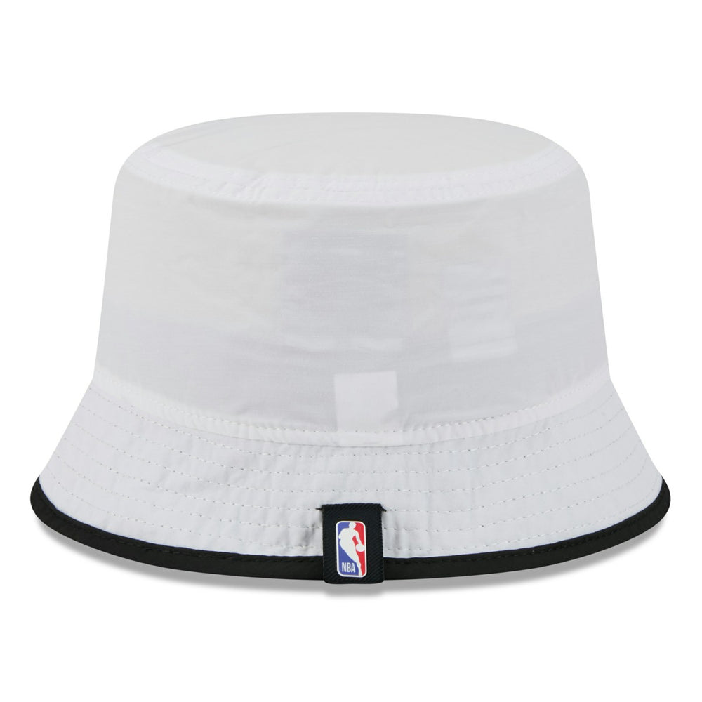White/Black Miami Heat 2025 NBA Draft Nylon Bucket Hat | NBA