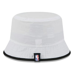 White/Black Miami Heat 2025 NBA Draft Nylon Bucket Hat | NBA