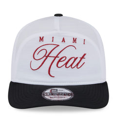 White/Black Miami Heat 2025 NBA Draft On-Stage Nylon 19TWENTY Adjustable Hat | NBA