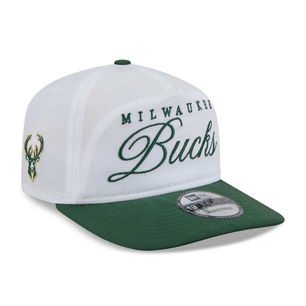 White/Hunter Green Milwaukee Bucks 2025 NBA Draft On-Stage Nylon 19TWENTY Adjustable Hat | NBA