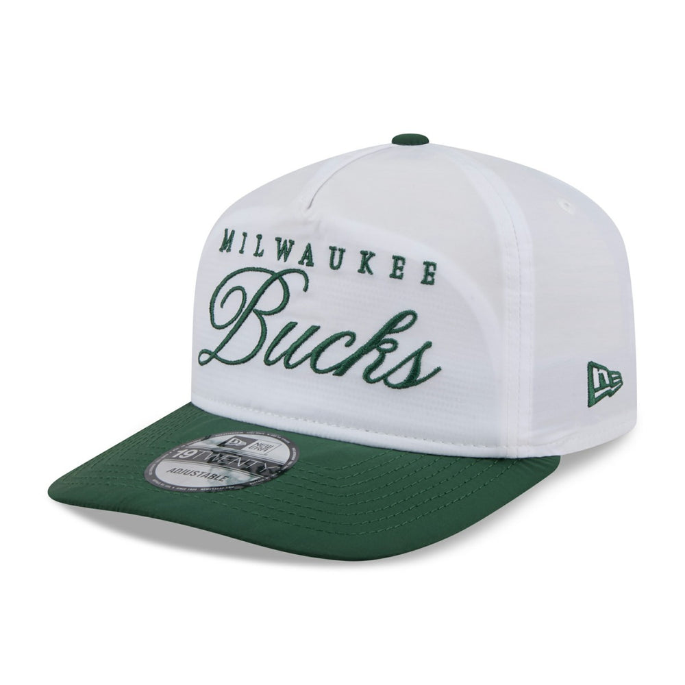 White/Hunter Green Milwaukee Bucks 2025 NBA Draft On-Stage Nylon 19TWENTY Adjustable Hat | NBA