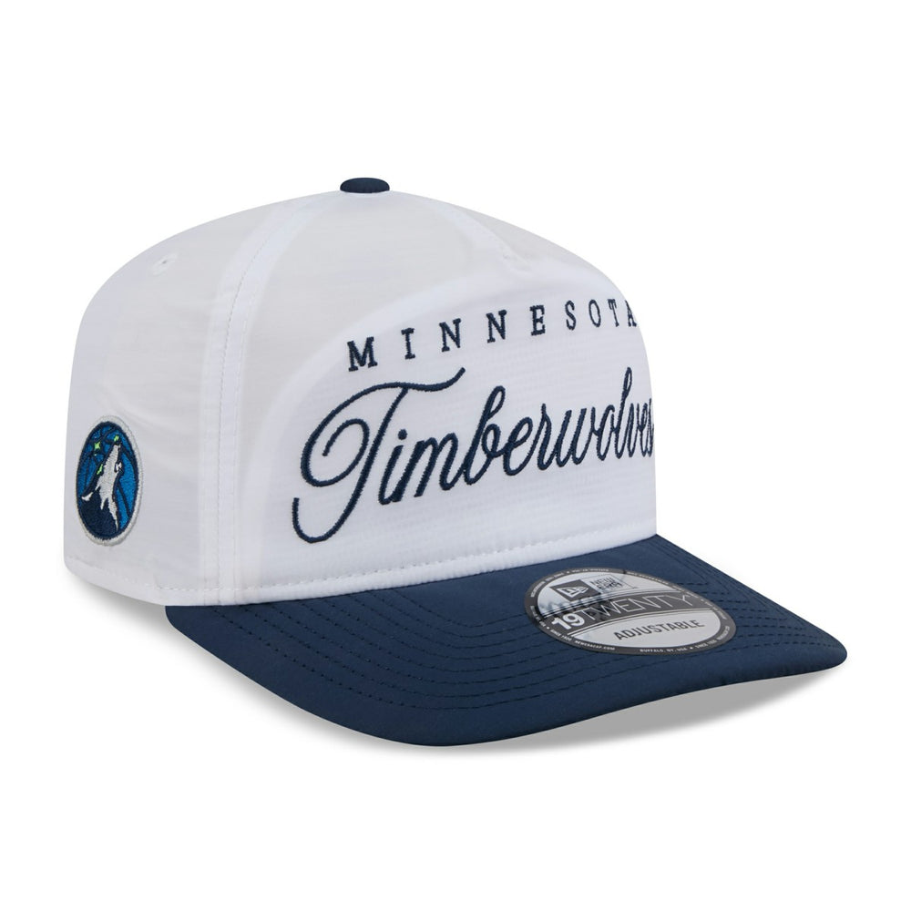 White/Navy Minnesota Timberwolves 2025 NBA Draft On-Stage Nylon 19TWENTY Adjustable Hat | NBA