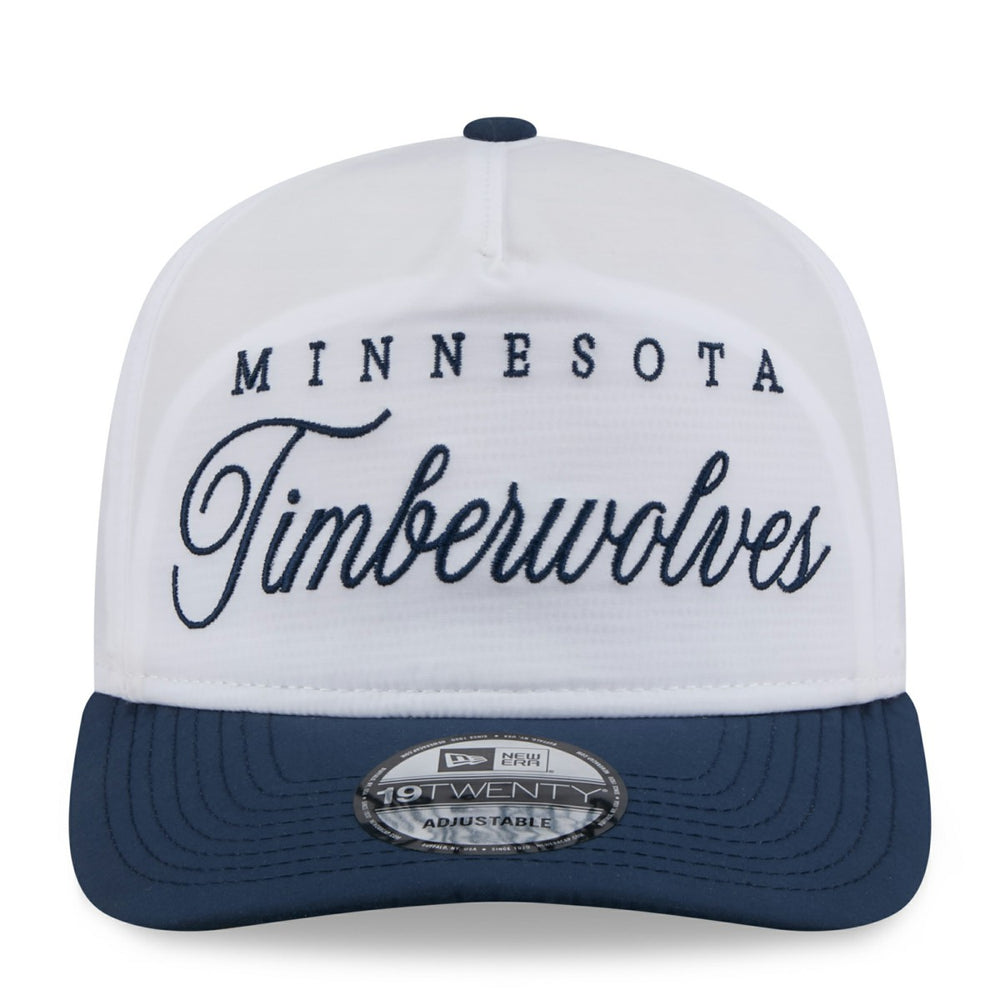 White/Navy Minnesota Timberwolves 2025 NBA Draft On-Stage Nylon 19TWENTY Adjustable Hat | NBA