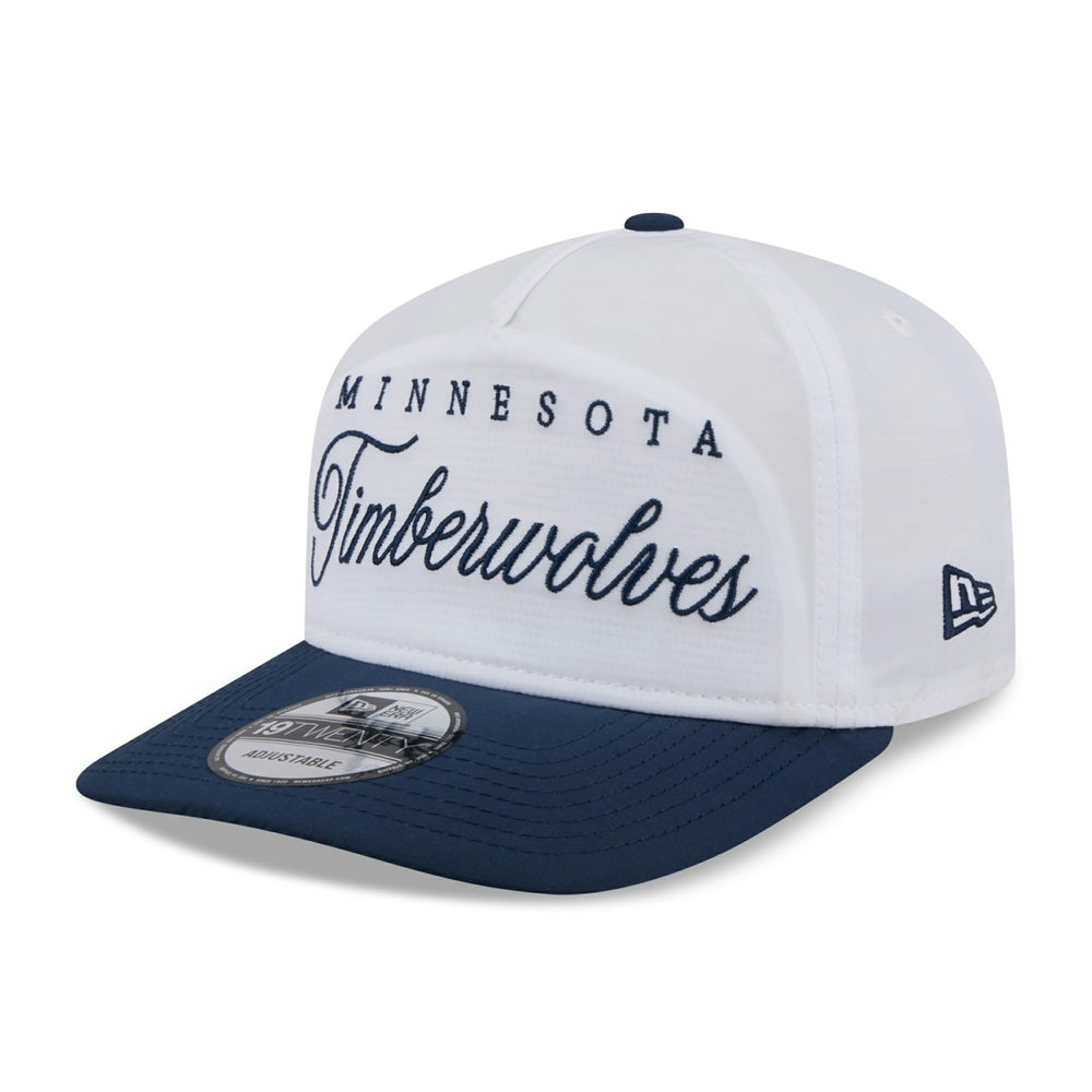 White/Navy Minnesota Timberwolves 2025 NBA Draft On-Stage Nylon 19TWENTY Adjustable Hat | NBA