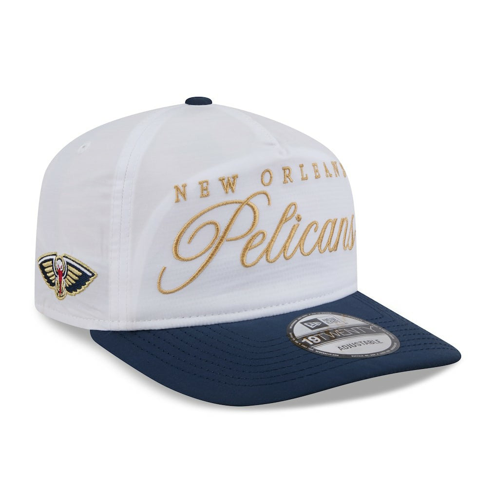 White/Navy New Orleans Pelicans 2025 NBA Draft On-Stage Nylon 19TWENTY Adjustable Hat | NBA