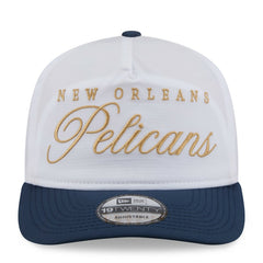 White/Navy New Orleans Pelicans 2025 NBA Draft On-Stage Nylon 19TWENTY Adjustable Hat | NBA
