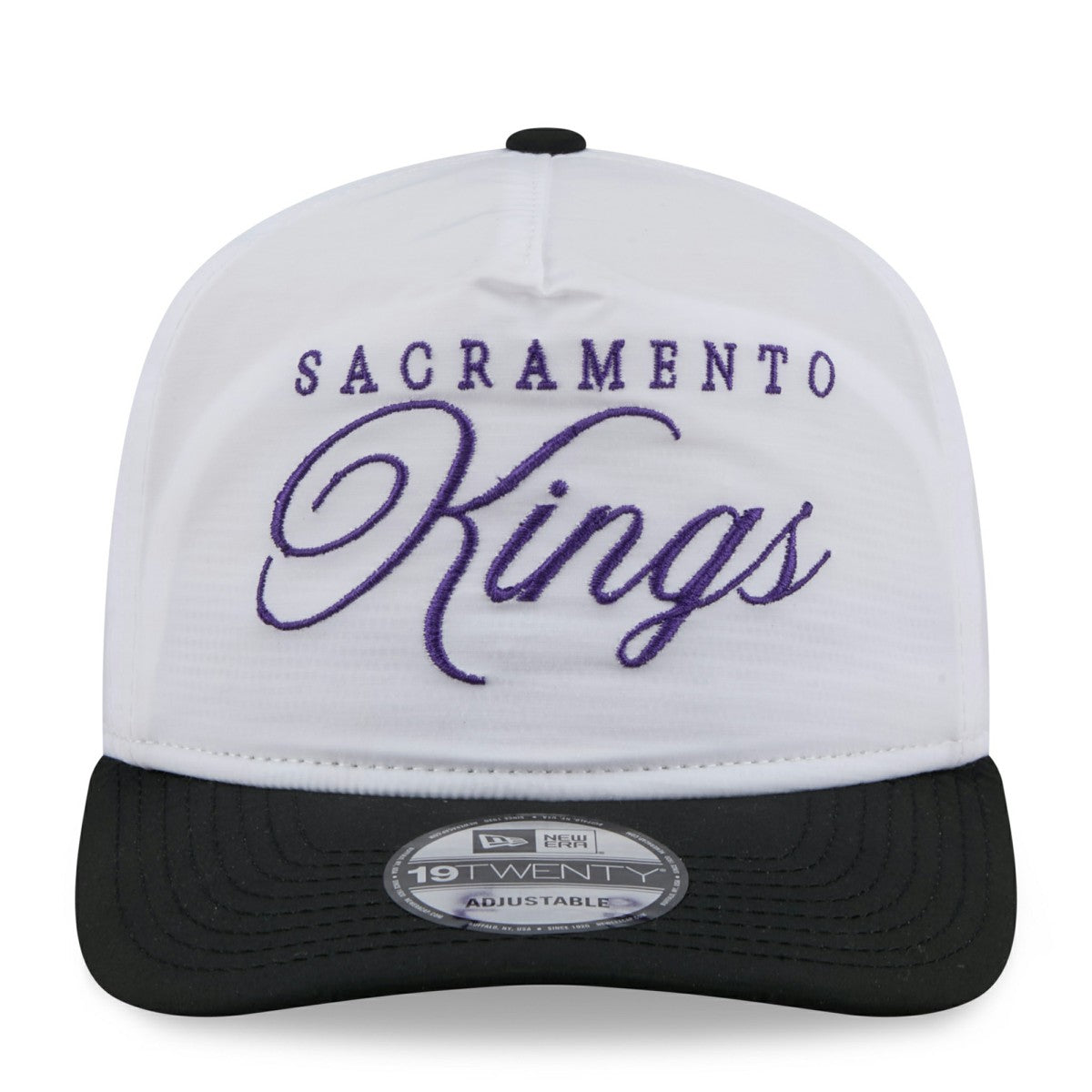 White/Black Sacramento Kings 2025 NBA Draft On-Stage Nylon 19TWENTY Adjustable Hat | NBA