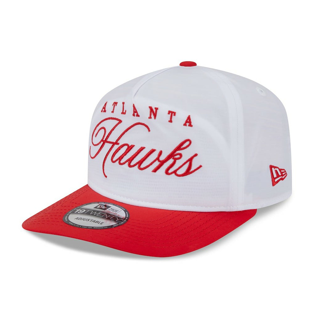 White/Red Atlanta Hawks 2025 NBA Draft On-Stage Nylon 19TWENTY Adjustable Hat | NBA