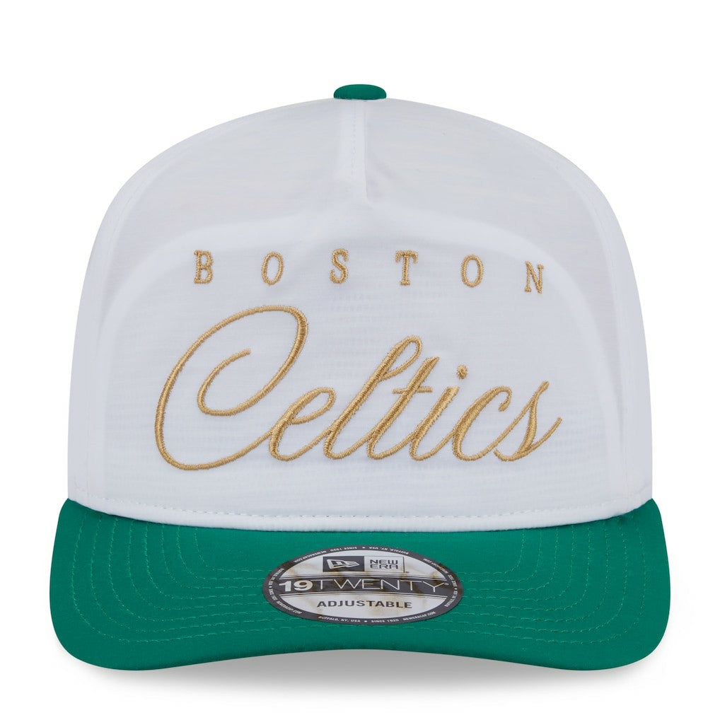 White/Kelly Green Boston Celtics 2025 NBA Draft On-Stage Nylon 19TWENTY Adjustable Hat | NBA
