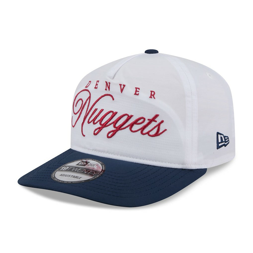 White/Navy Denver Nuggets 2025 NBA Draft On-Stage Nylon 19TWENTY Adjustable Hat sale | NBA