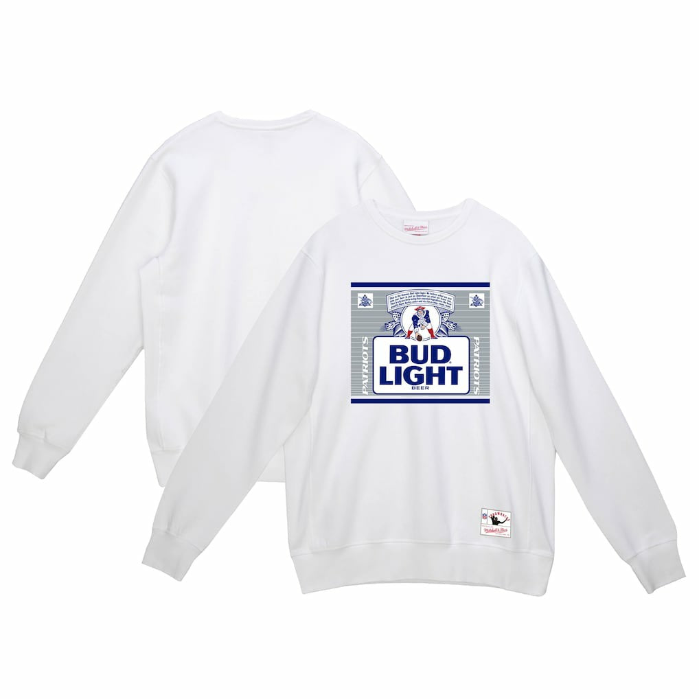 New England Patriots x Bud Light The Crest Pullover Sweatshirt | NFL Outlet