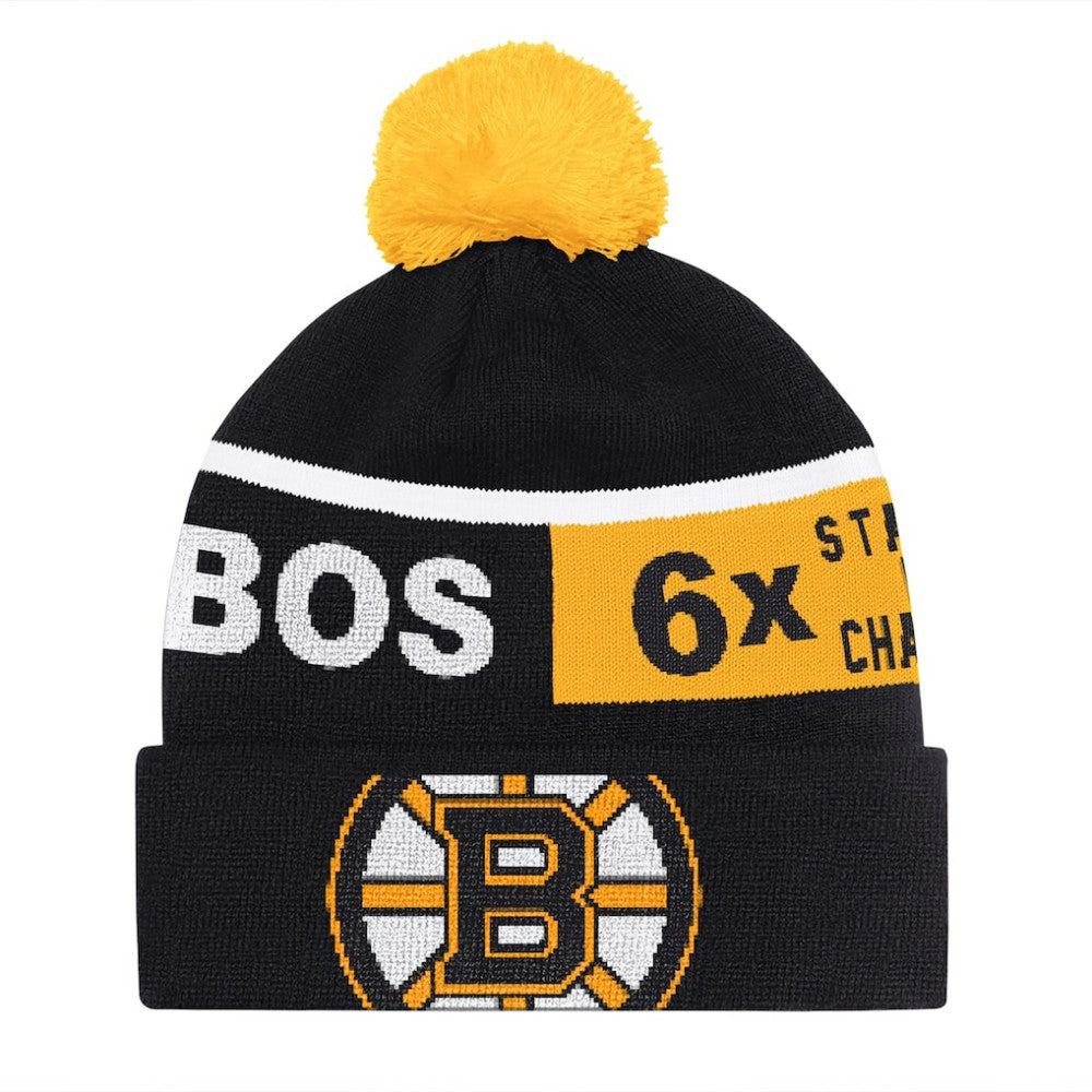 Boston Bruins Starter Chyron Commemorative Cuffed Knit Hat with Pom -  NHL Hats
