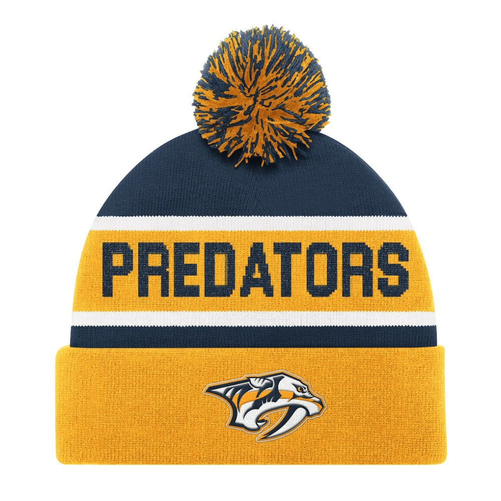 Nashville Predators Starter Cuffed Knit Hat with Pom -  NHL Hats