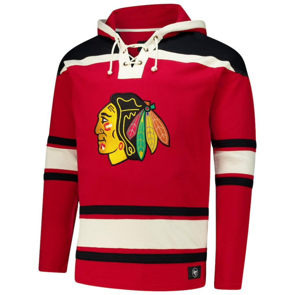 Connor Bedard Chicago Blackhawks '47 Big & Tall Lace-up Pullover Hoodie -  NHL Hoodies