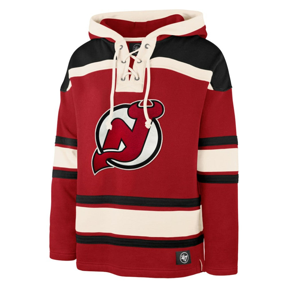 Jack Hughes New Jersey Devils '47 Big & Tall Lace-up Pullover Hoodie -  NHL Jerseys