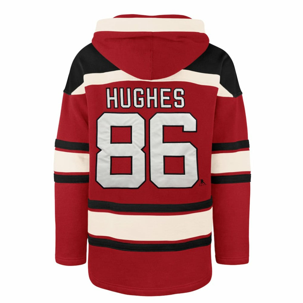 Jack Hughes New Jersey Devils '47 Big & Tall Lace-up Pullover Hoodie -  NHL Jerseys