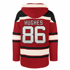 Jack Hughes New Jersey Devils '47 Big & Tall Lace-up Pullover Hoodie -  NHL Jerseys