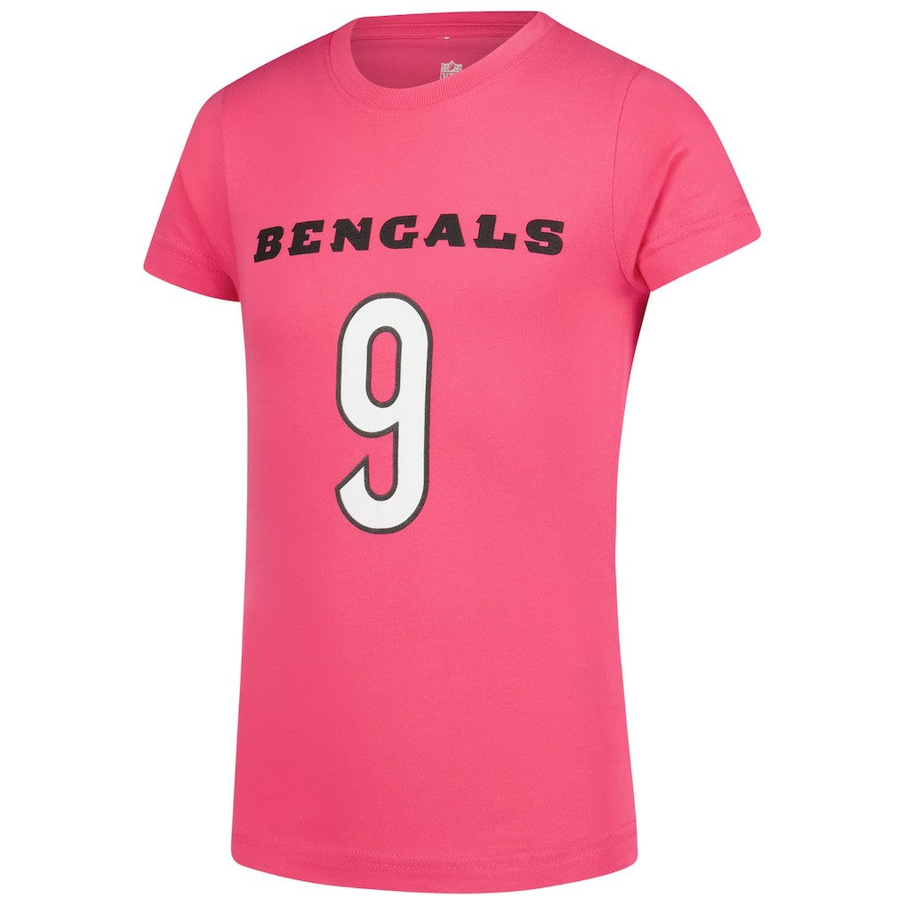 Cincinnati Bengals Joe Burrow  Girls Youth Player Name & Number T-Shirt | NFL Near me