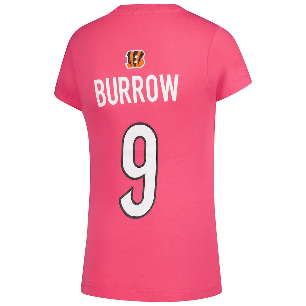 Cincinnati Bengals Joe Burrow  Girls Youth Player Name & Number T-Shirt | NFL Near me