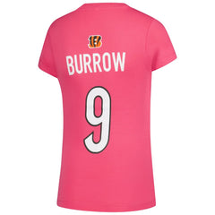 Cincinnati Bengals Joe Burrow  Girls Youth Player Name & Number T-Shirt | NFL Near me
