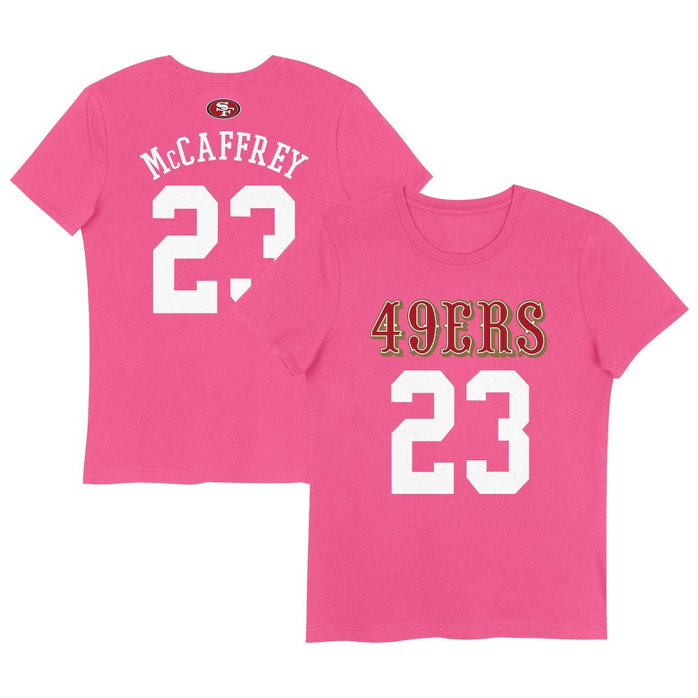 San Francisco 49ers Christian McCaffrey  Girls Youth Player Name & Number T-Shirt | NFL Outlet
