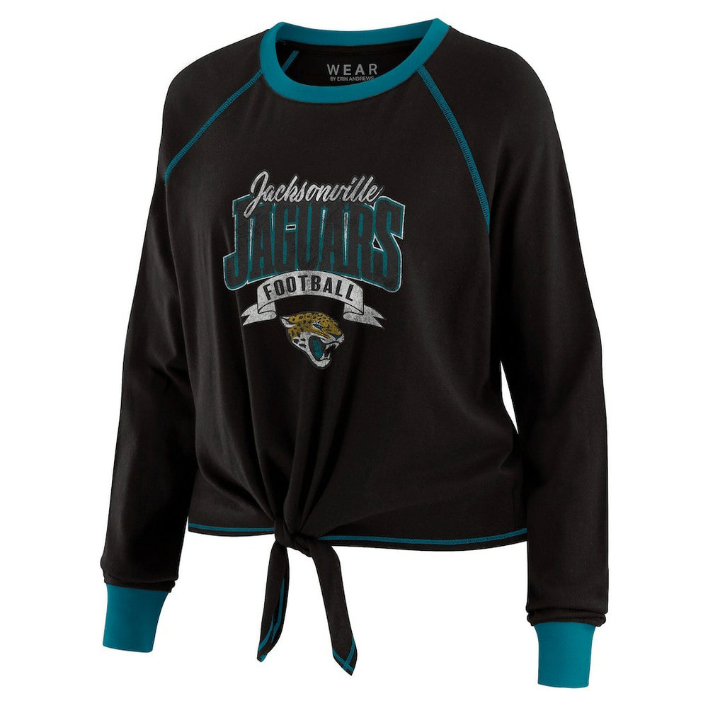 Jacksonville Jaguars WEAR by Erin Andrews Women's Plus Size Tie-Front Long Sleeve Top | NFL US