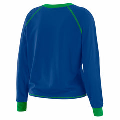 Seattle Seahawks WEAR by Erin Andrews Women's Plus Size Tie-Front Long Sleeve Top | NFL Outlet