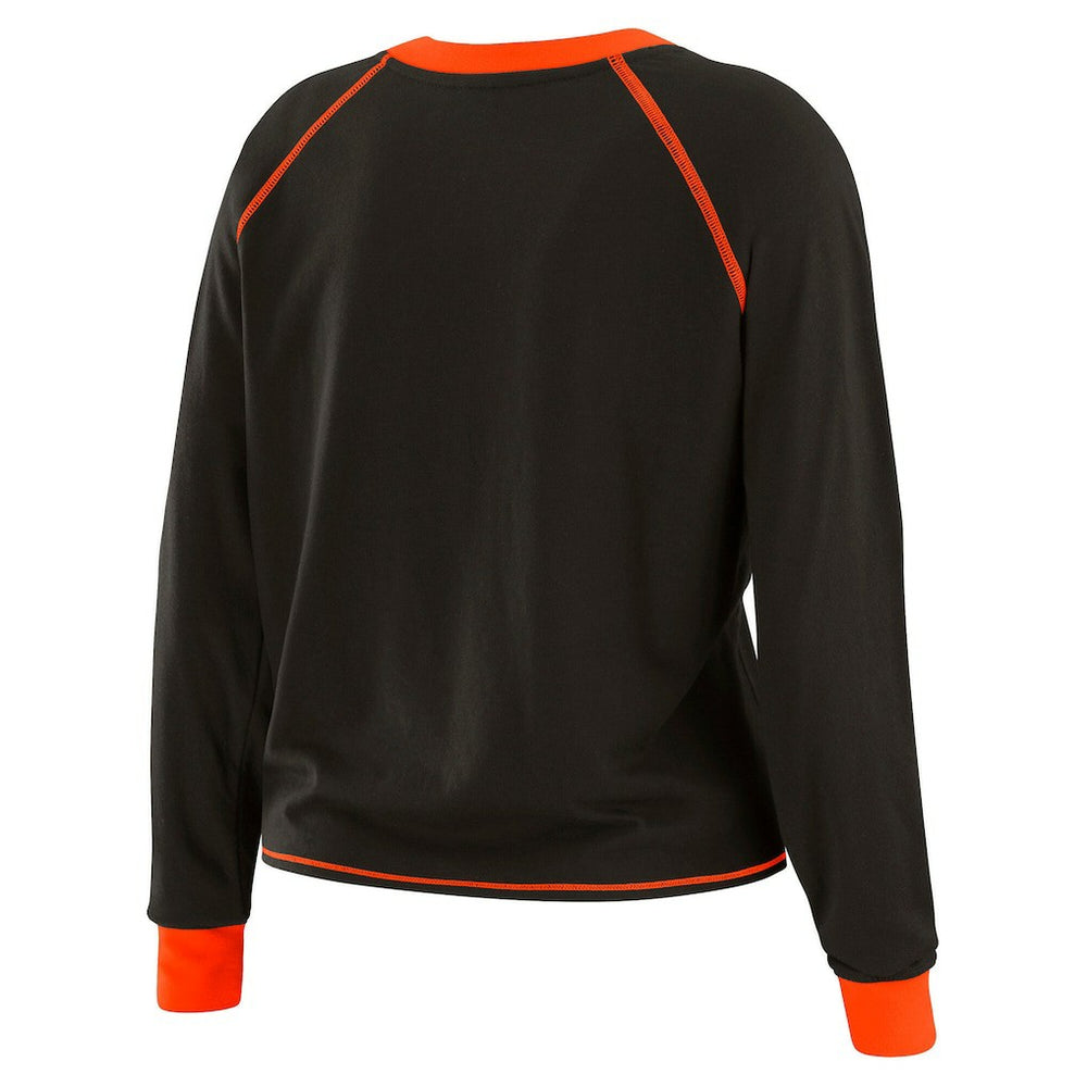 Cincinnati Bengals WEAR by Erin Andrews Women's Plus Size Tie-Front Long Sleeve Top | NFL US