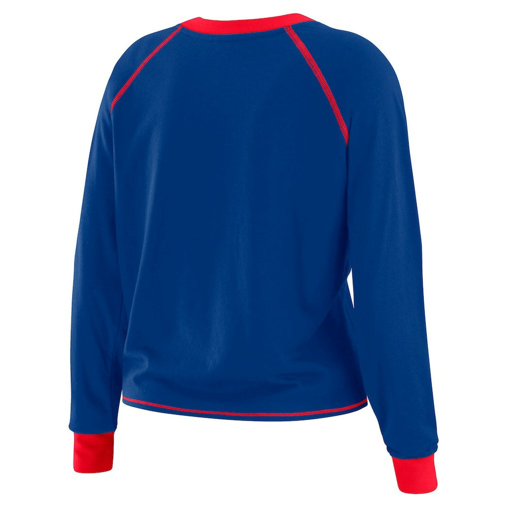 Buffalo Bills WEAR by Erin Andrews Women's Plus Size Tie-Front Long Sleeve Top | NFL Hot