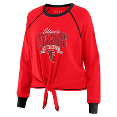 Atlanta Falcons WEAR by Erin Andrews Women's Plus Size Tie-Front Long Sleeve Top | NFL New