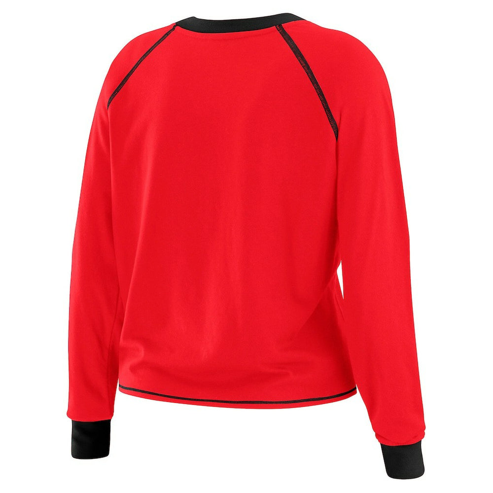 Atlanta Falcons WEAR by Erin Andrews Women's Plus Size Tie-Front Long Sleeve Top | NFL New