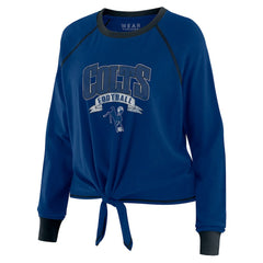 Indianapolis Colts WEAR by Erin Andrews Women's Plus Size Tie-Front Long Sleeve Top | NFL Discount