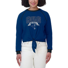 Indianapolis Colts WEAR by Erin Andrews Women's Plus Size Tie-Front Long Sleeve Top | NFL Discount