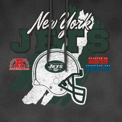New York Jets Identity Helmet Enzyme Washed Pullover Hoodie | NFL Discount