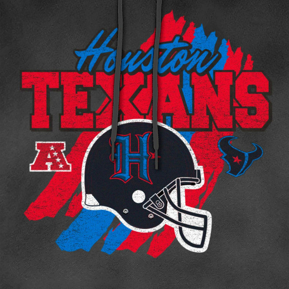 Houston Texans Identity Helmet Enzyme Washed Pullover Hoodie | NFL Near me