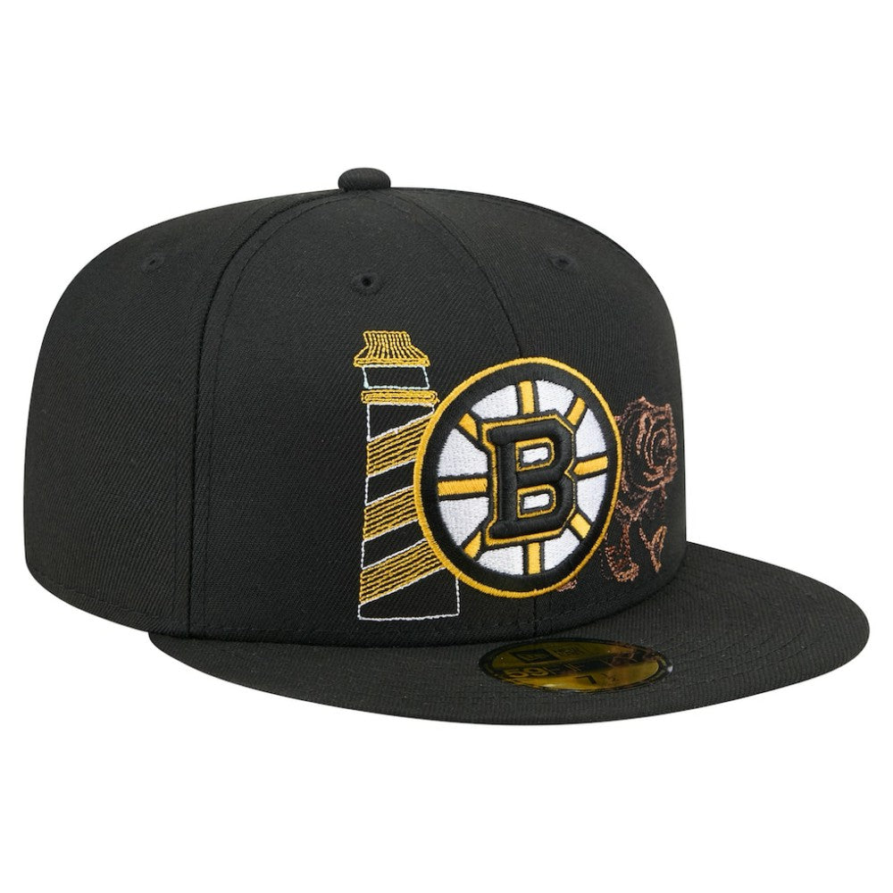 Boston Bruins New Era State Stitch 59FIFTY Fitted Hat -  NHL Hats