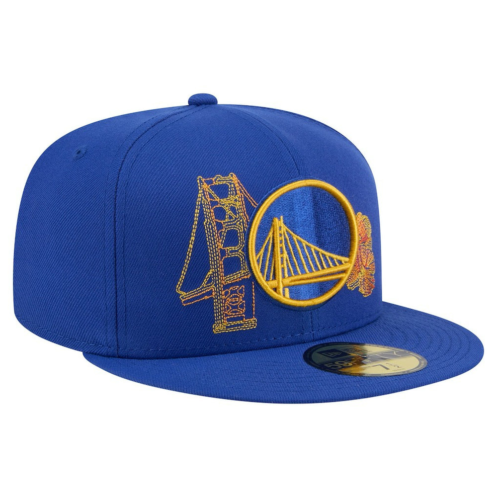 Royal Golden State Warriors State Stitch 59FIFTY Fitted Hat sale | NBA