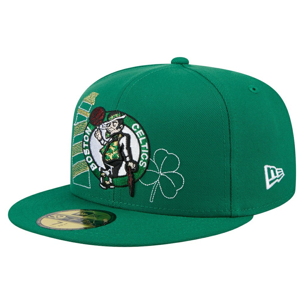 Kelly Green Boston Celtics State Stitch 59FIFTY Fitted Hat | NBA