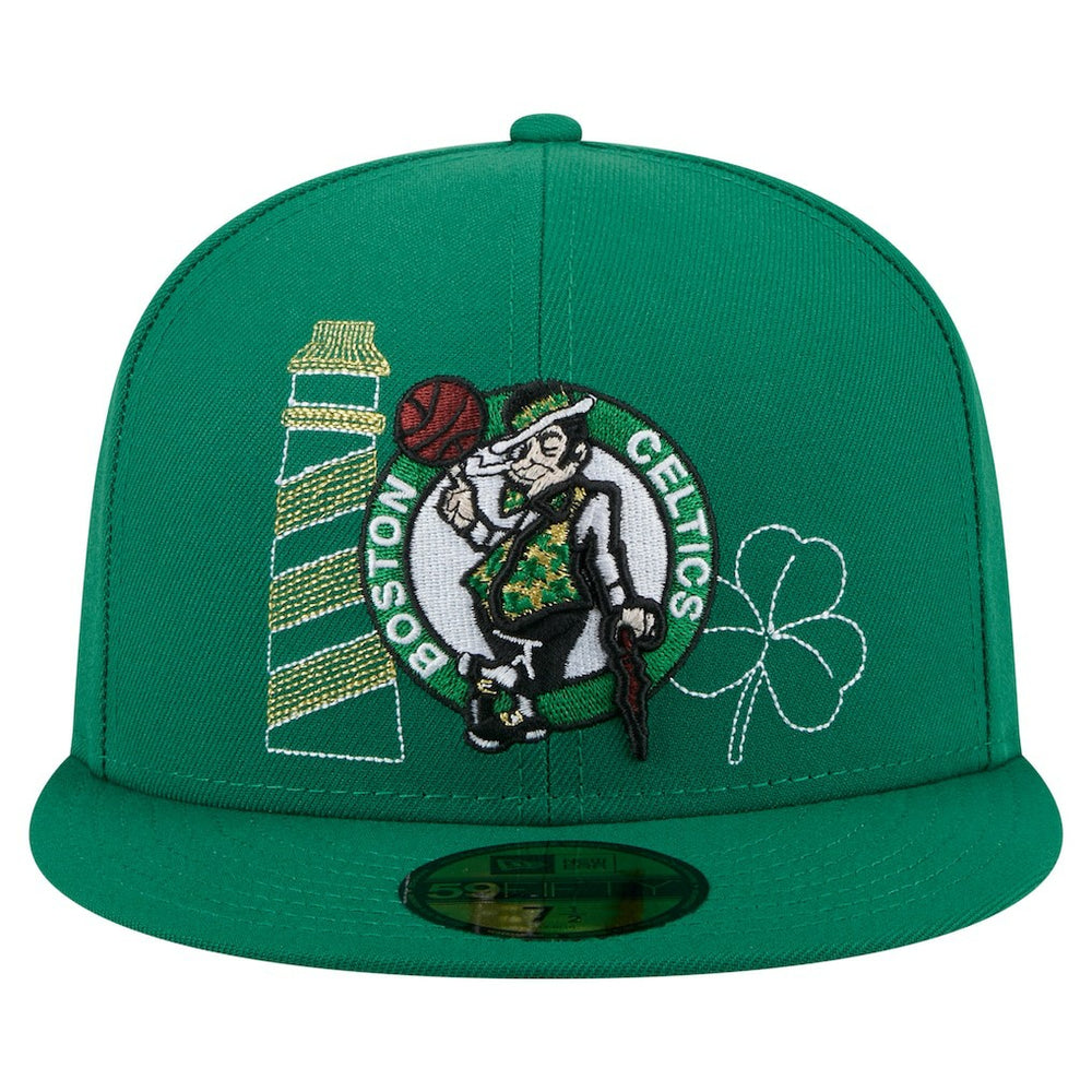 Kelly Green Boston Celtics State Stitch 59FIFTY Fitted Hat | NBA
