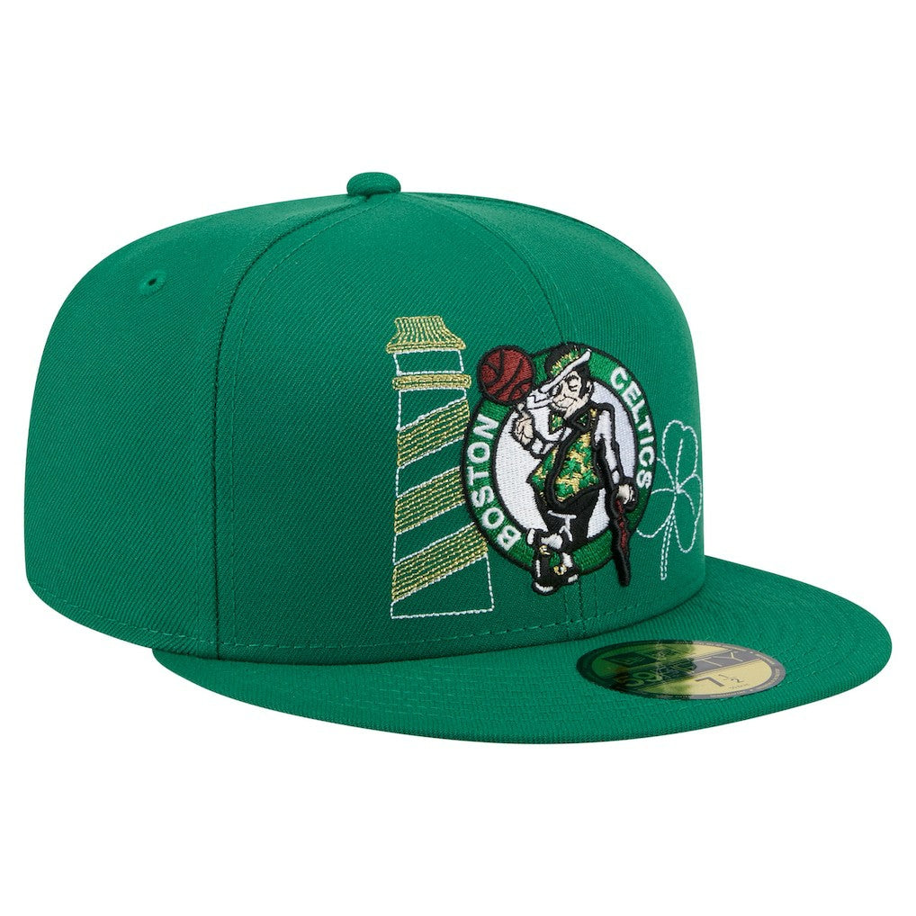 Kelly Green Boston Celtics State Stitch 59FIFTY Fitted Hat | NBA