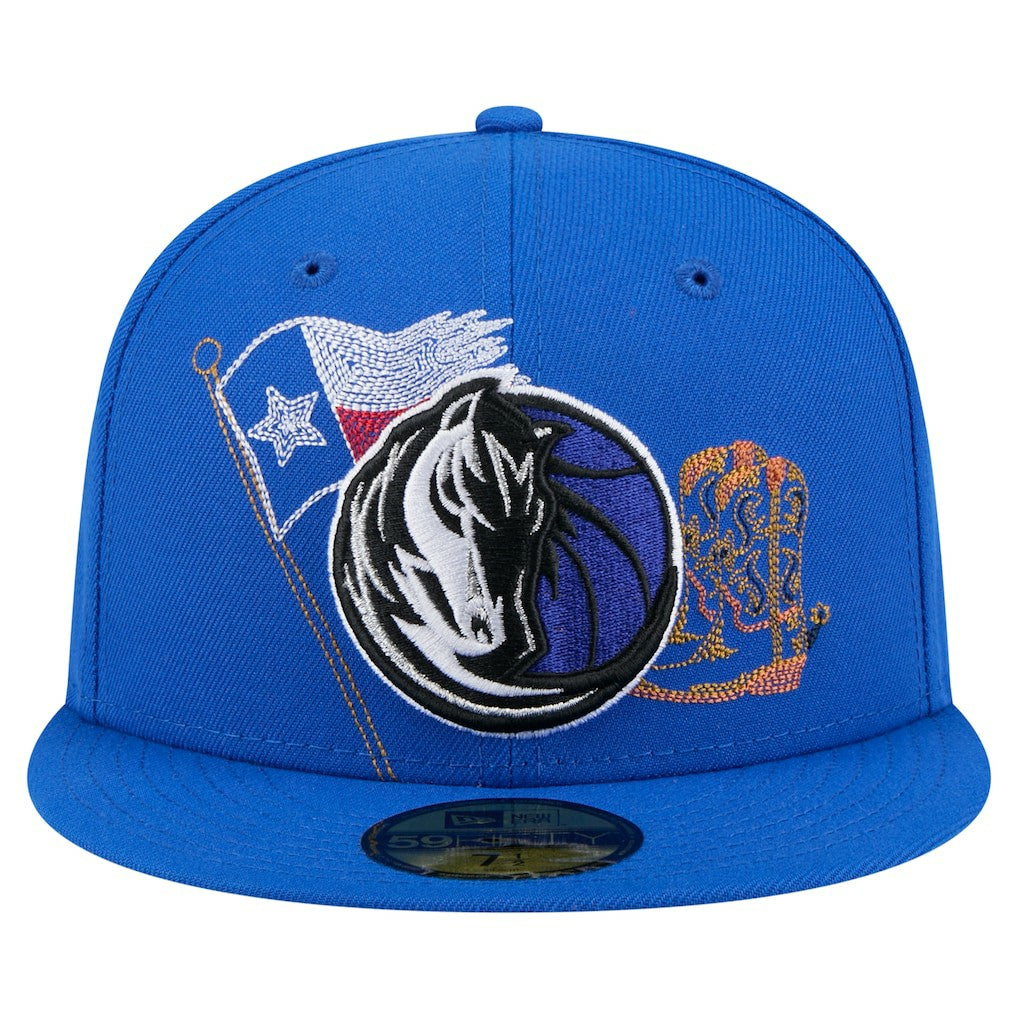 Blue Dallas Mavericks State Stitch 59FIFTY Fitted Hat sale | NBA